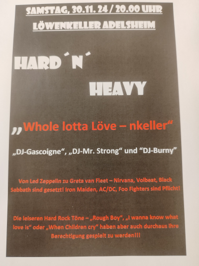 Hard´n´Heavy - Whole lotta Löve - nkeller!